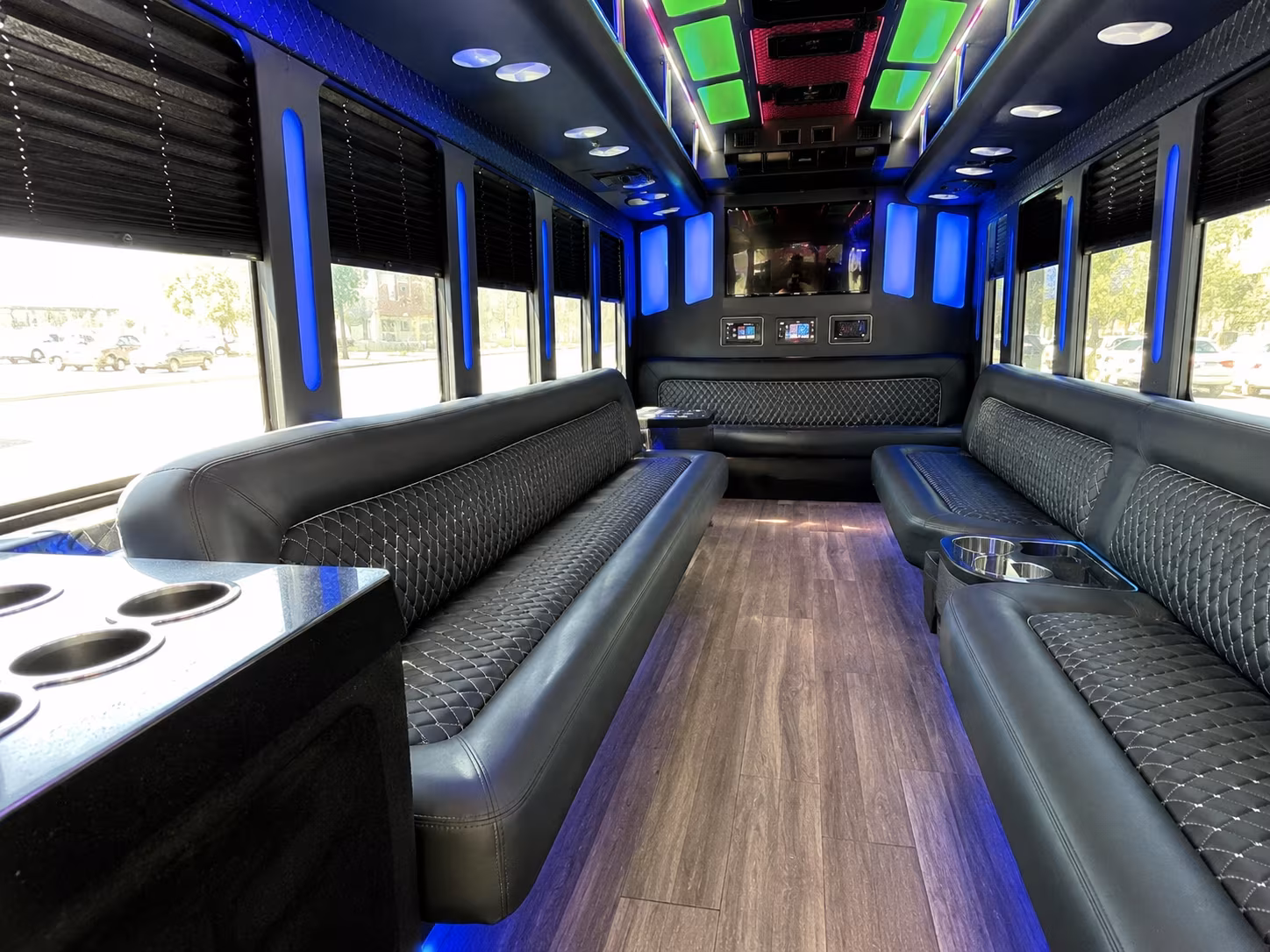port orange 15 passenger party bus inside