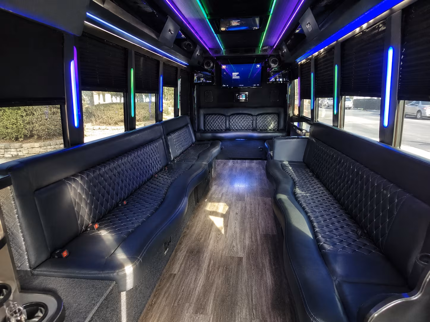 port orange 15 passenger party bus interior