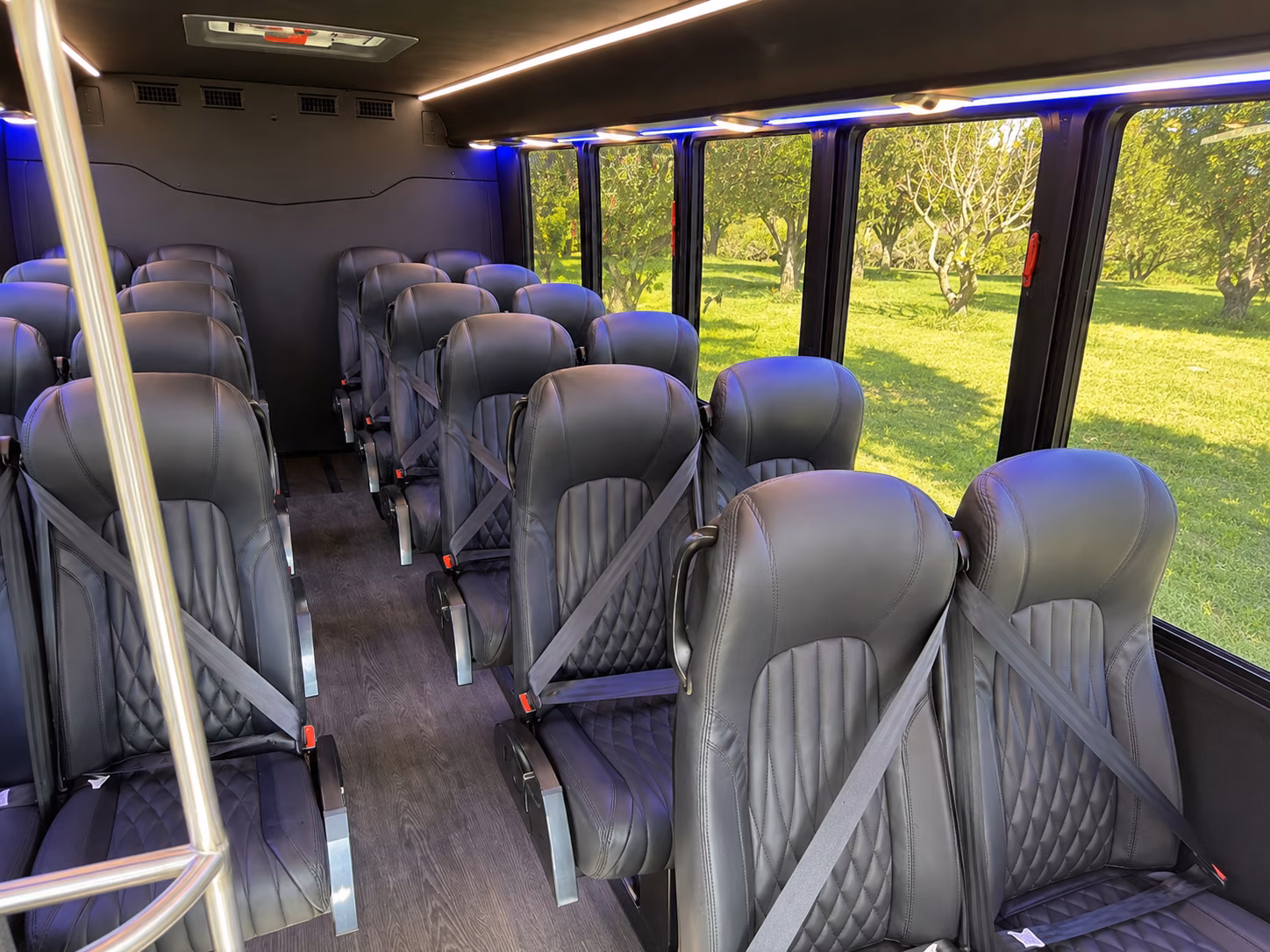 port orange 18 passenger minibus inside