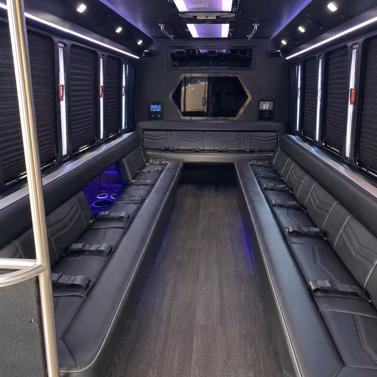 port orange 18 passenger party bus interior