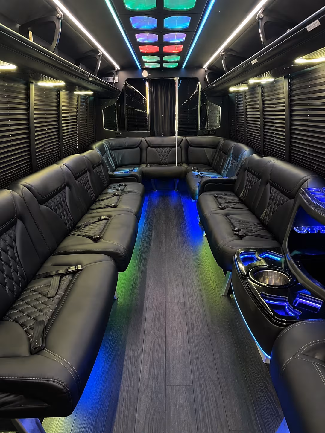 port orange 20 passenger party bus interior