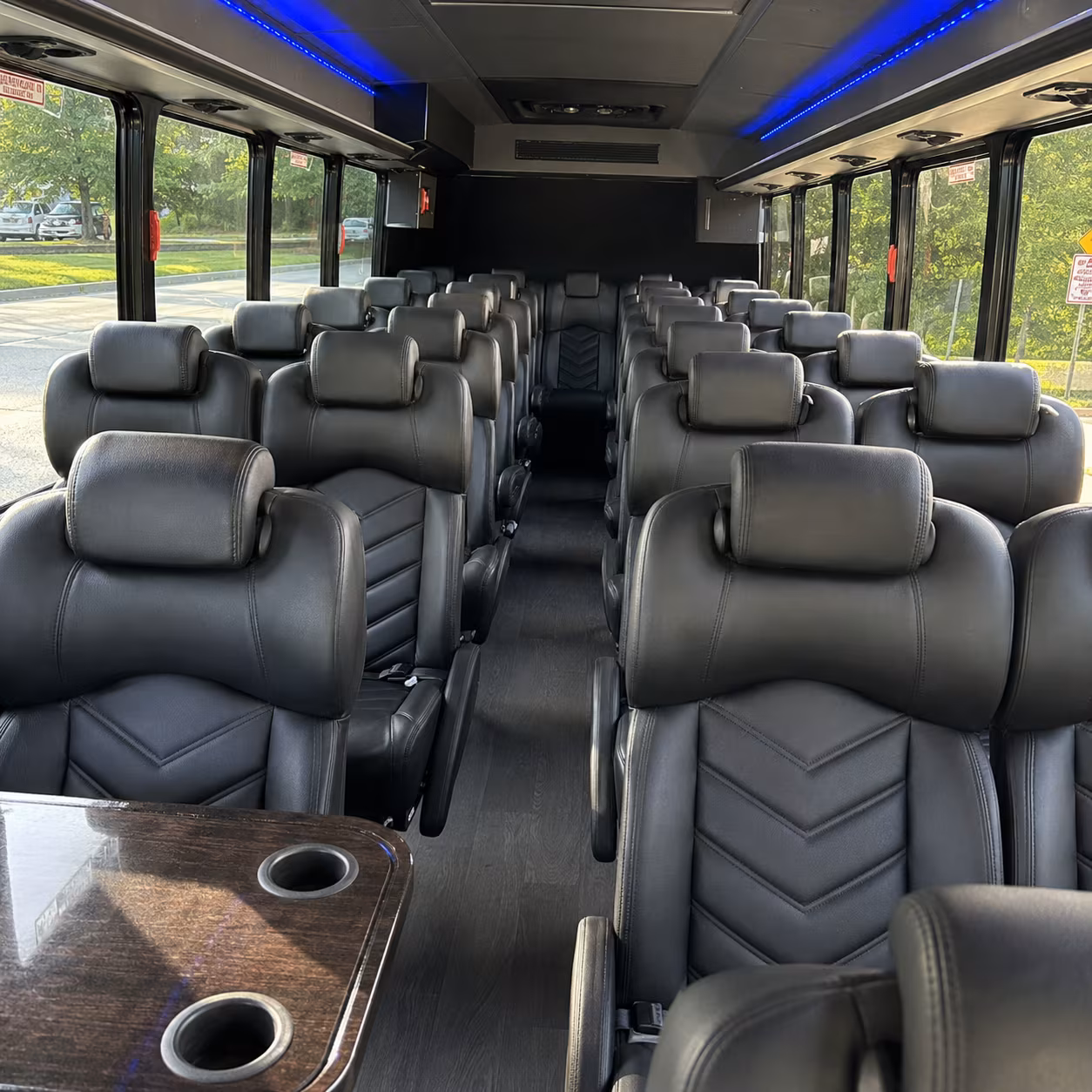 port orange 25 passenger minibus inside