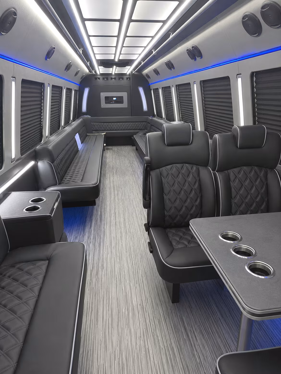 port orange 25 passenger party bus inside