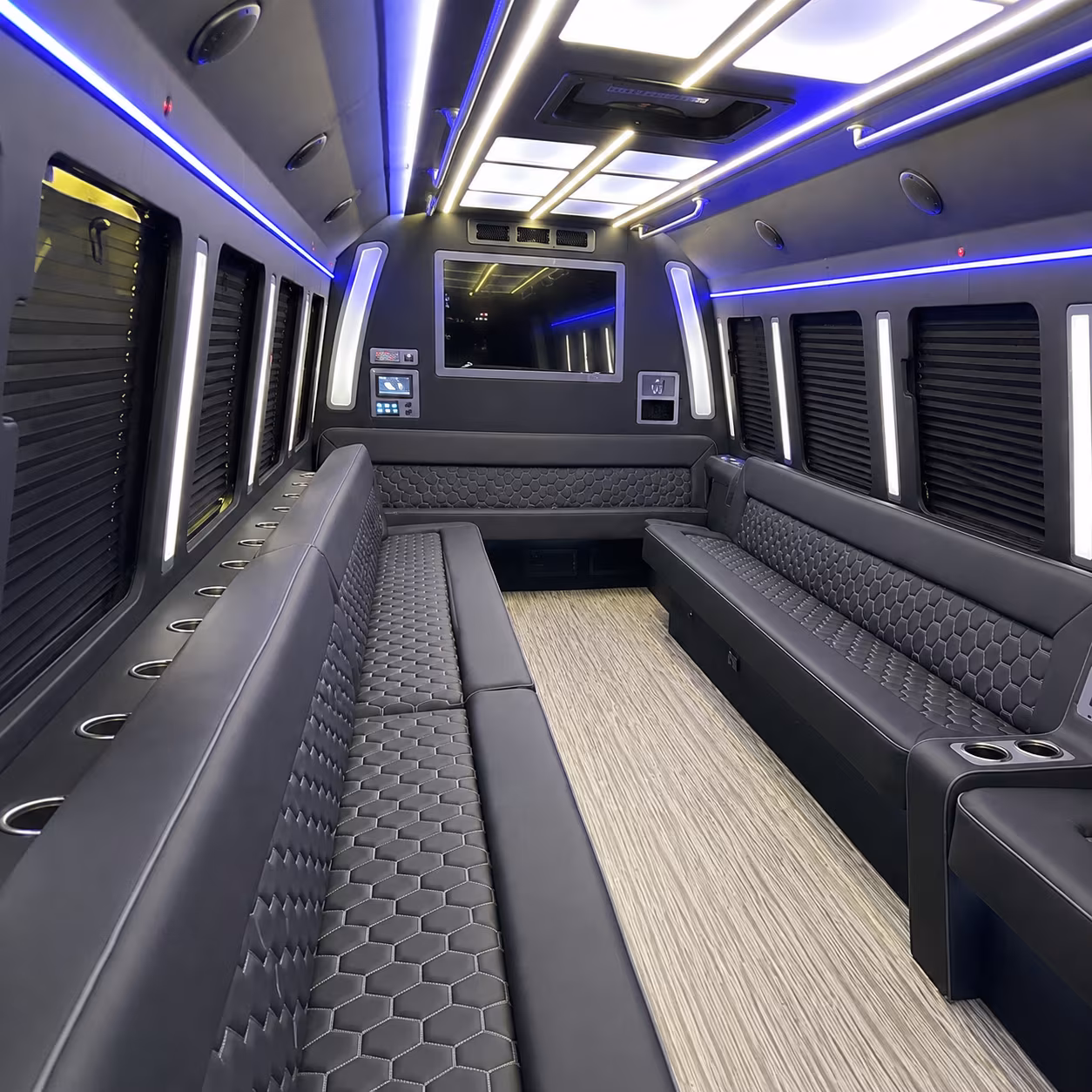 port orange 40 passenger party bus inside