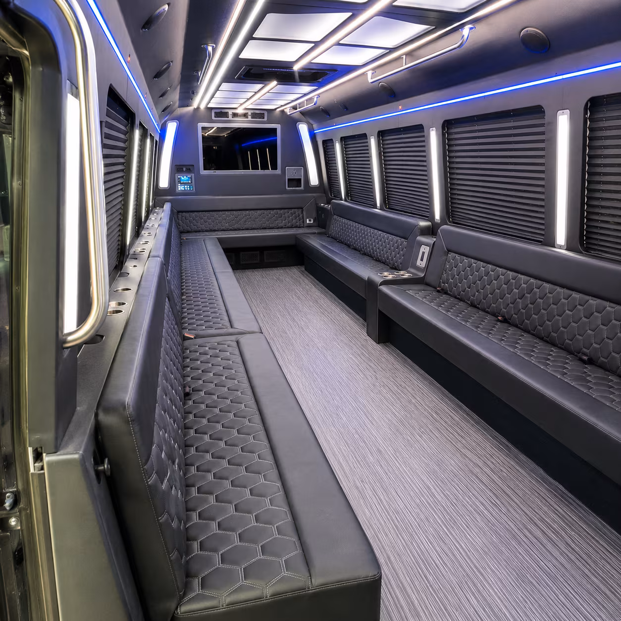 port orange 40 passenger party bus interior