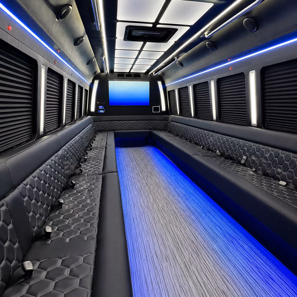port orange 50 passenger party bus inside